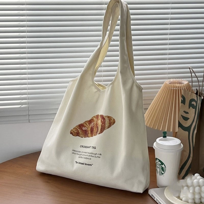Bread Lovers Can Celebrate Croissant One-shoulder Canvas Bag