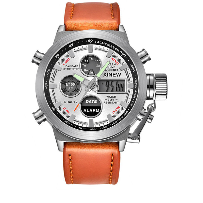 Men's Fashion Belt Multi-functional Watch