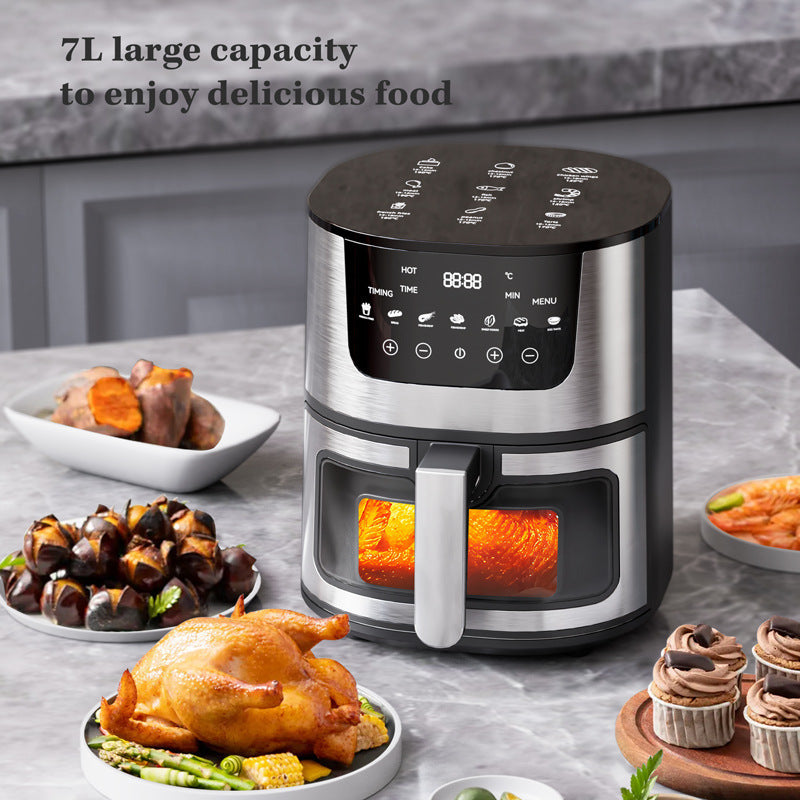 Stainless Steel Smart Visual Air Fryer Household Oven