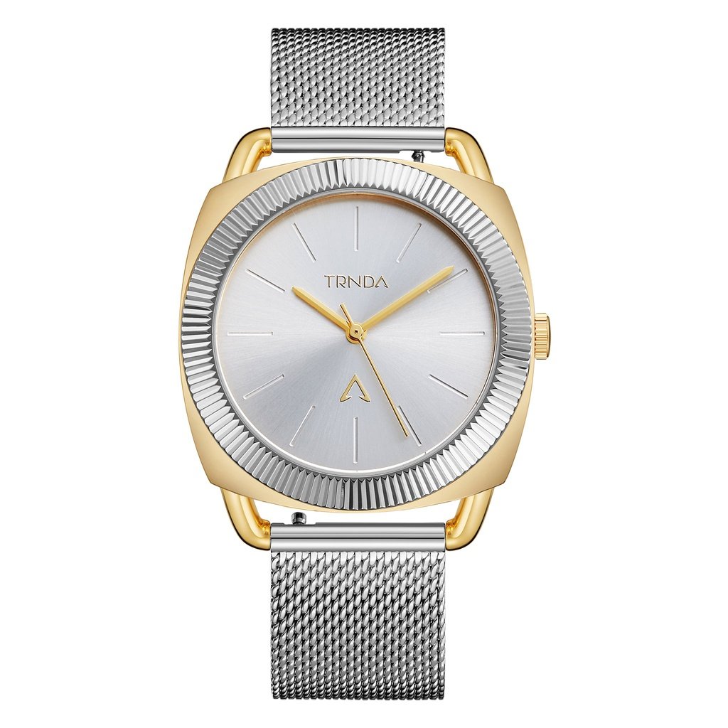 TRNDA Women's Gold Stainless Steel Watch, Silver Dial | TRN-35.8-SM-0