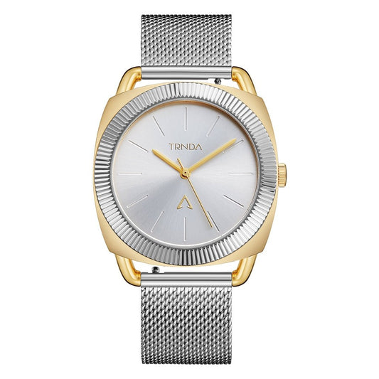 TRNDA Women's Gold Stainless Steel Watch, Silver Dial | TRN-35.8-SM-0