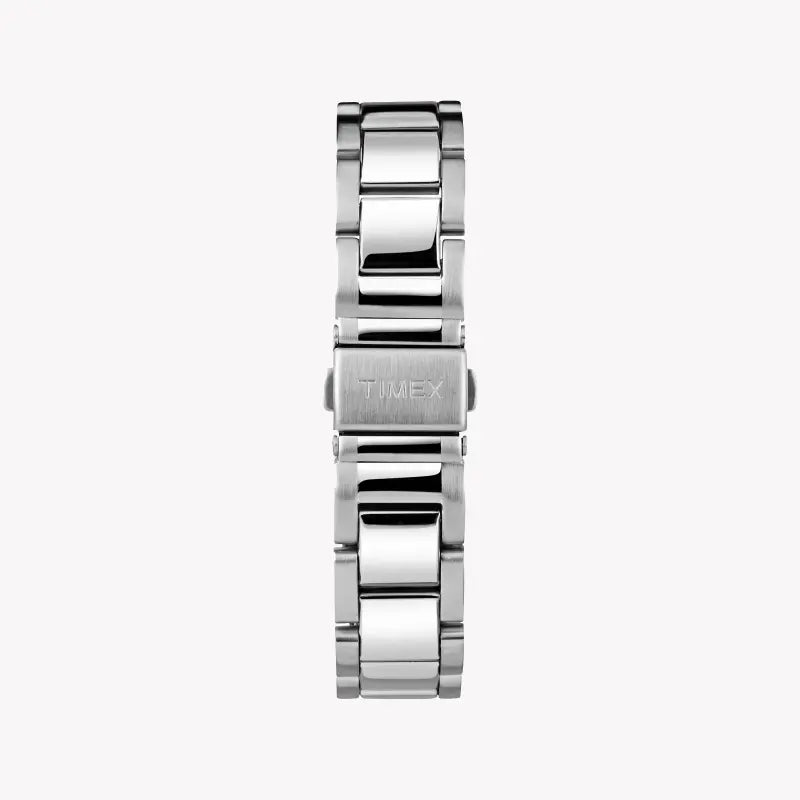 Timex Men's Silver Stainless Steel Watch, Black Dial | TW2R38400-2