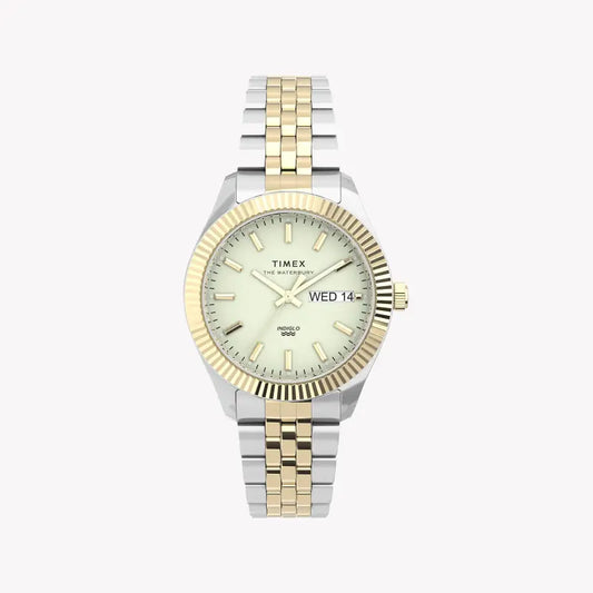 Timex Women's 2T Stainless Steel, Gold Dial | TW2U78600-0