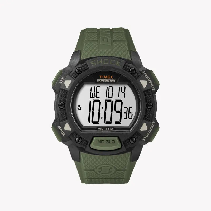 Timex Men's Green Resin Watch, Digital Dial | TW4B09300-0