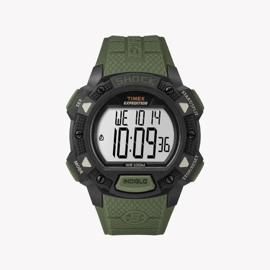 Timex Men's Green Resin Watch, Digital Dial | TW4B09300-0