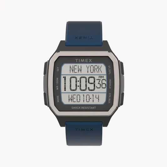 Timex Men's Blue Silicone Watch, Digital Dial | TW5M28800-0
