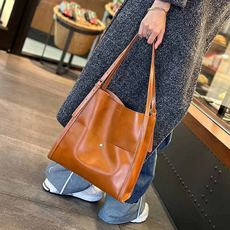 Commuter's All-matching Leather Large Capacity Women's Tote