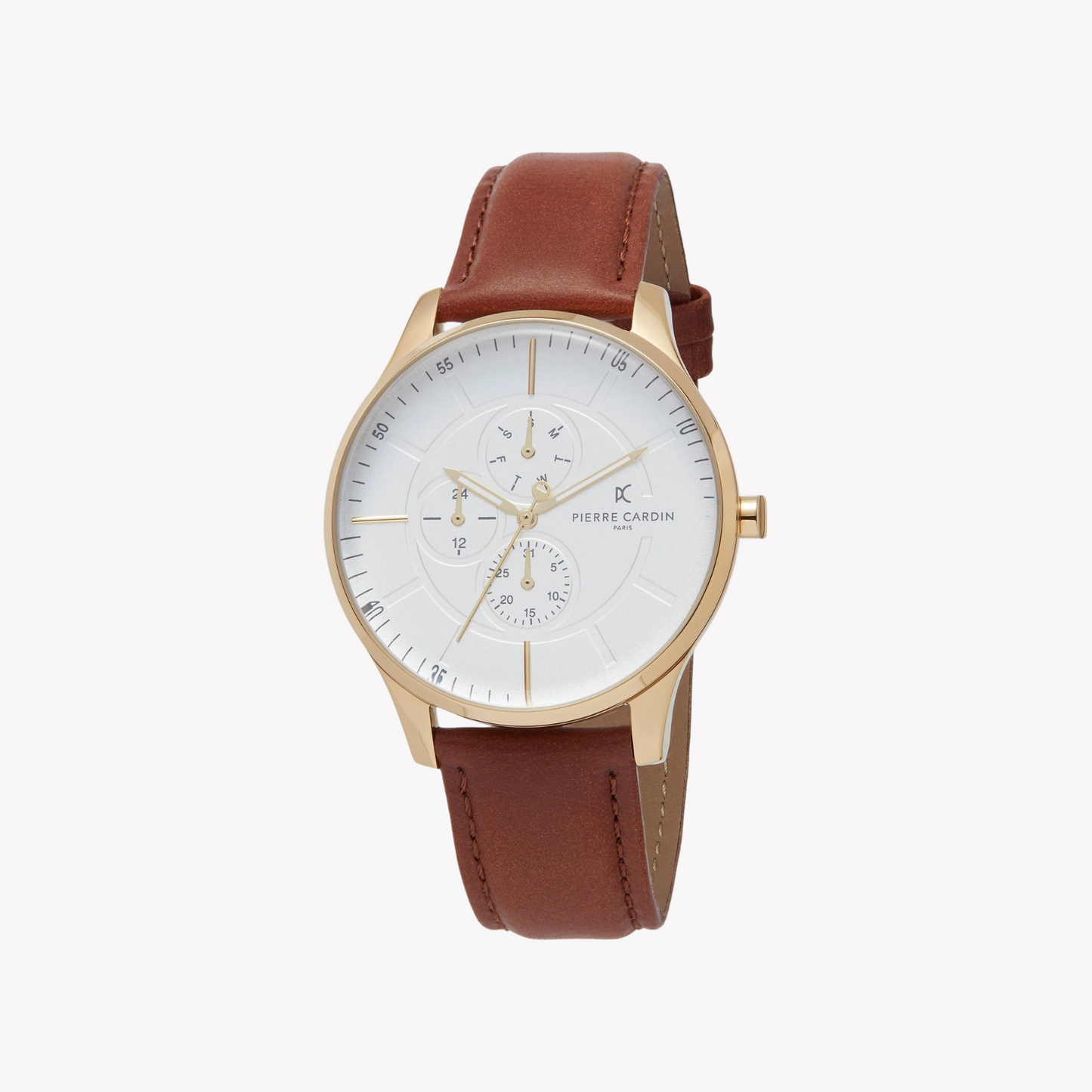 Pierre Cardin Men's Stainless Steel Gold Watch, White Dial | PC902731F111-0